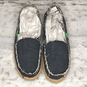 Sanuk Fiona Sidewalk Surfer Frayed Slip-on Moc Toe Loafer 8